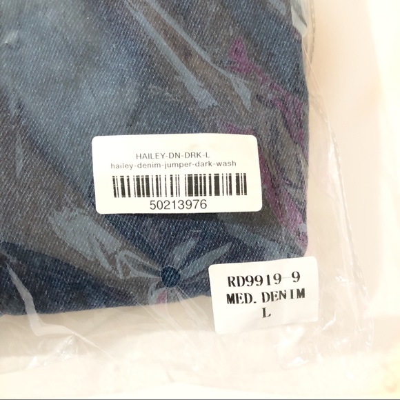 Carly Jean Los Angeles CJLA Denim Jumper NWT - Picture 6 of 8